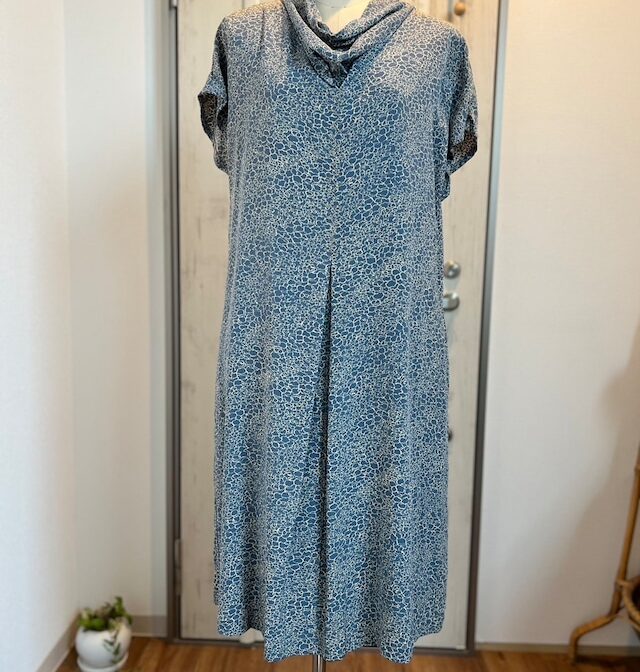 絹 着物リメイク チュニックワンピース セミオーダー 絹 着物リメイク チュニックワンピース セミオーダー - ひざ丈