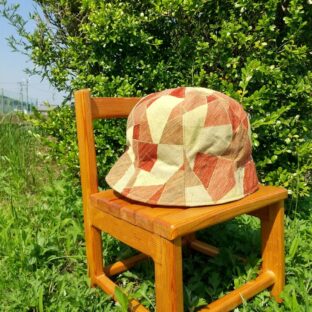 【セミオーダー】 ウール着物からチューリップハット リバーシブル可