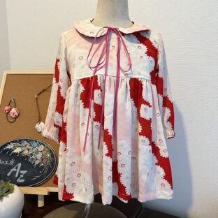 【セミオーダー】子ども用ワンピース襟付き長袖