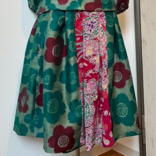 【セミオーダー】黄金比率スカート・銘仙と柔らか物セットアップ